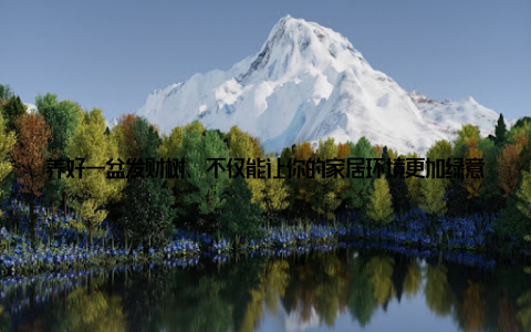 养好一盆发财树, 不仅能让你的家居环境更加绿意盎然, 还能给你带来好运哦! 那么, 如何轻松养出绿意盎然的家居新宠呢? 要选对位置